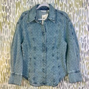 Light Blue Bouclé Denim Shirt